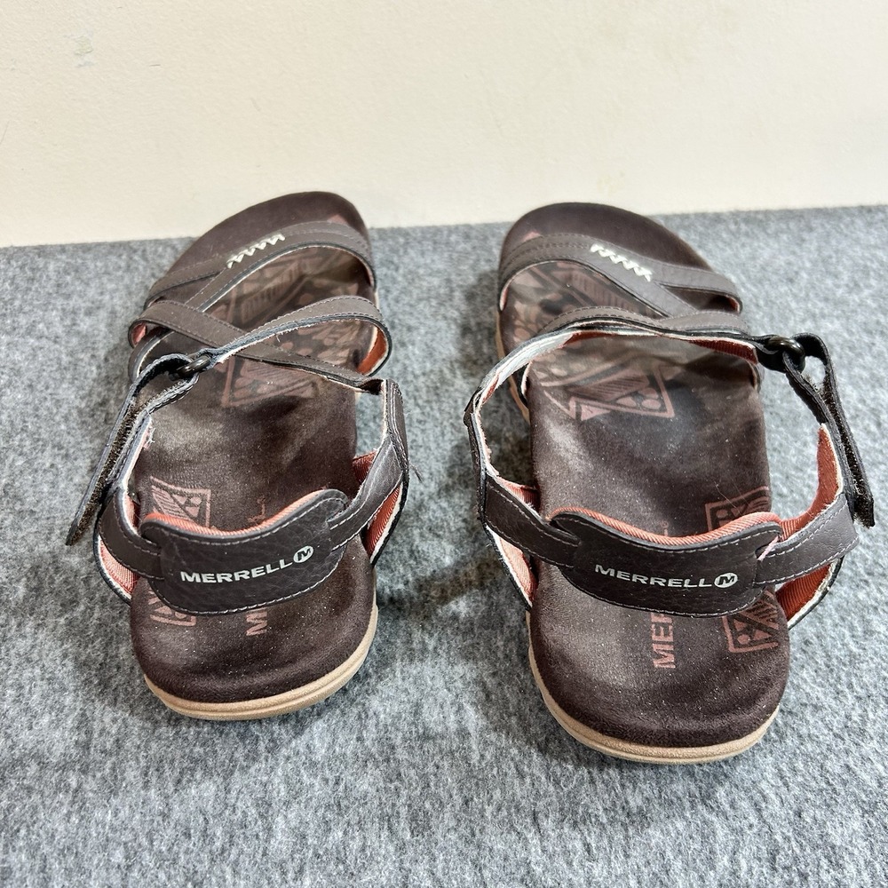 Merrell Sandspur Rose Outdoor Leather Sandal Cocoa Coral Women's Size 8 - Picture 4 of 10